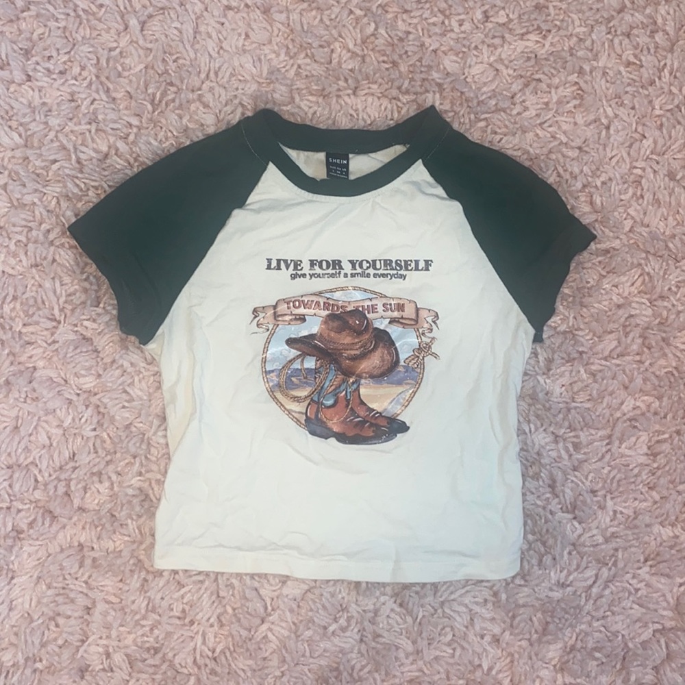 Cowboy Crop Top Baby Tee